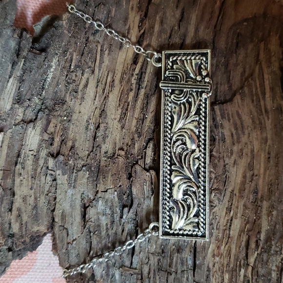 Tooled Leather Necklace Cactus Nopal Cowgirl Vaquera Western Country Boho Trendy - Picture 4 of 14